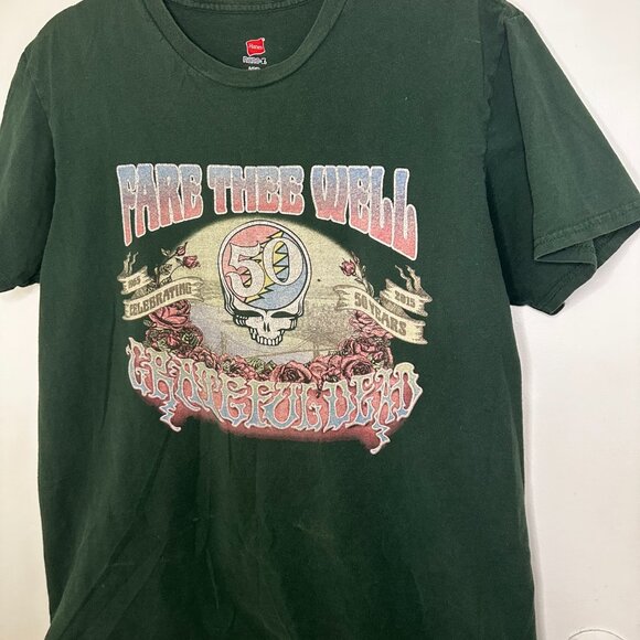 Grateful Dead 50th Anniversary T-shirt-Fare Thee Well-Green-Size Large-A009 - Picture 2 of 5